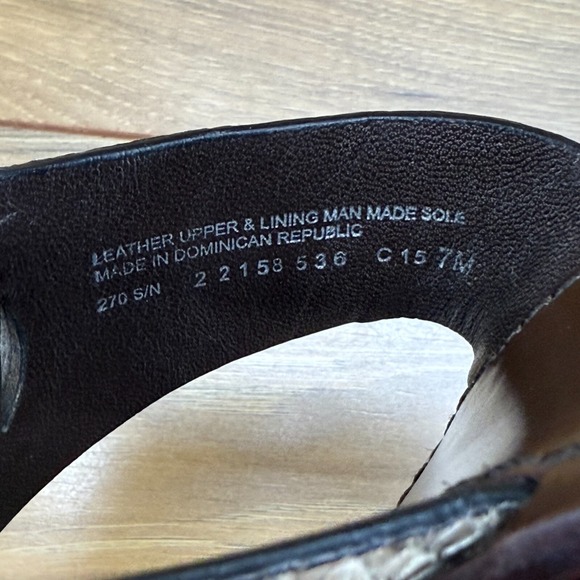 Tory Burch Louisa Womens 7 M Snake Embossed Brown Leather Wedge Sandals - Picture 11 of 11